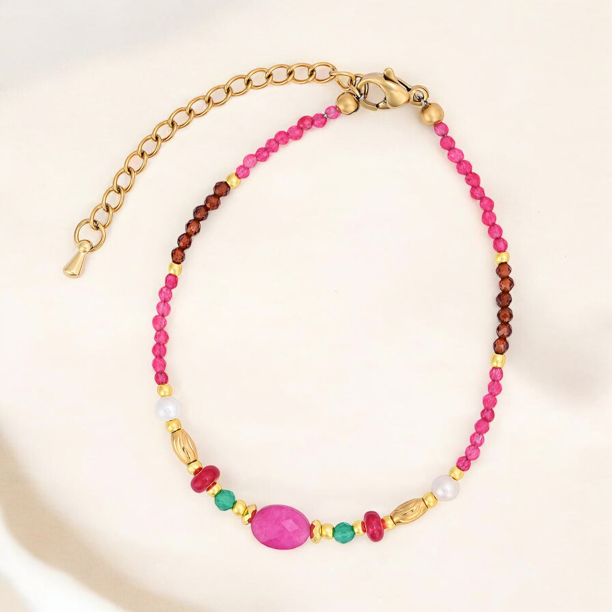 Bracelet Harmonie en Jade Rubis