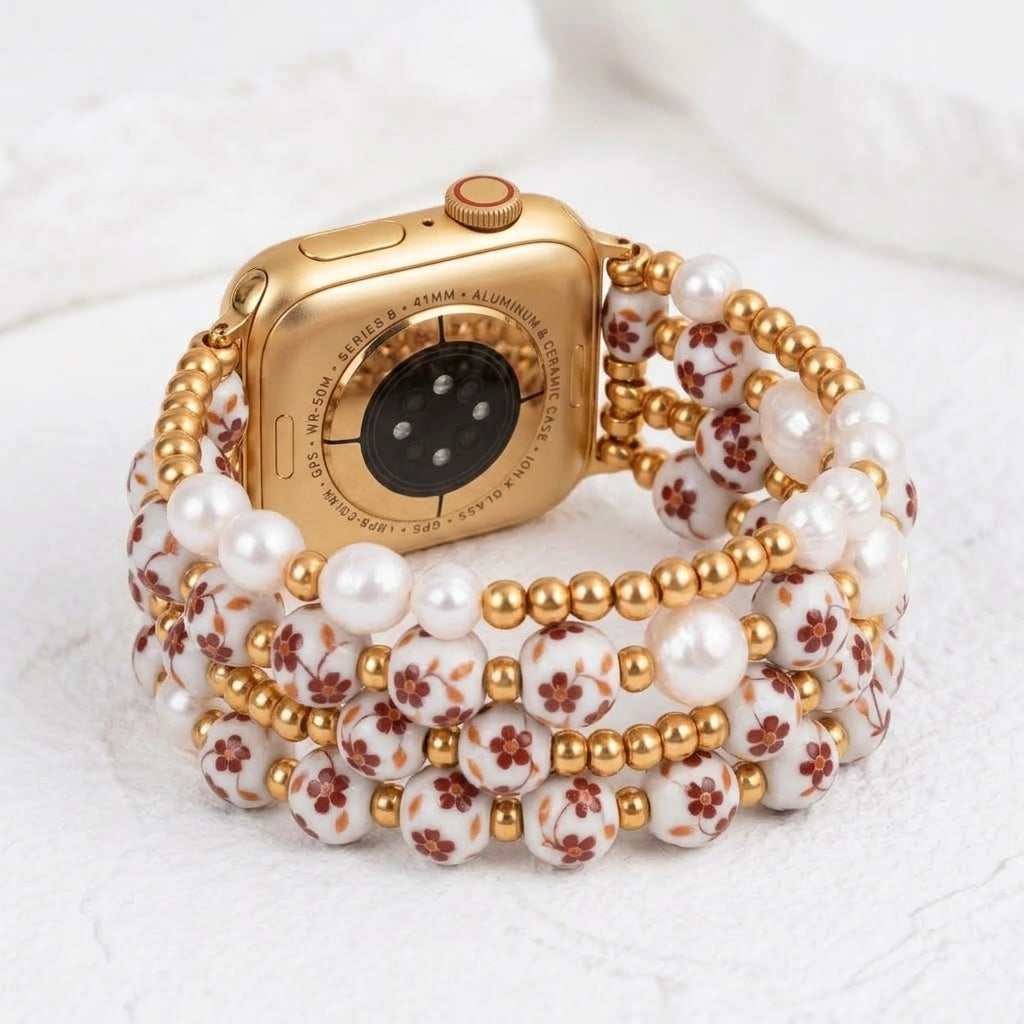 Bracelet Apple Watch Porcelain Garden Autumn Blossom