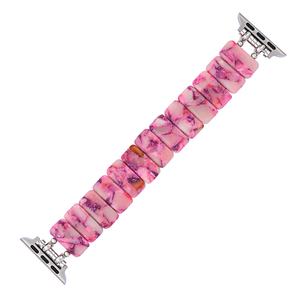Bracelet extensible en marbre rose pour Apple Watch