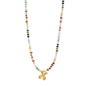 Collier Lettre Bulles Multicolore