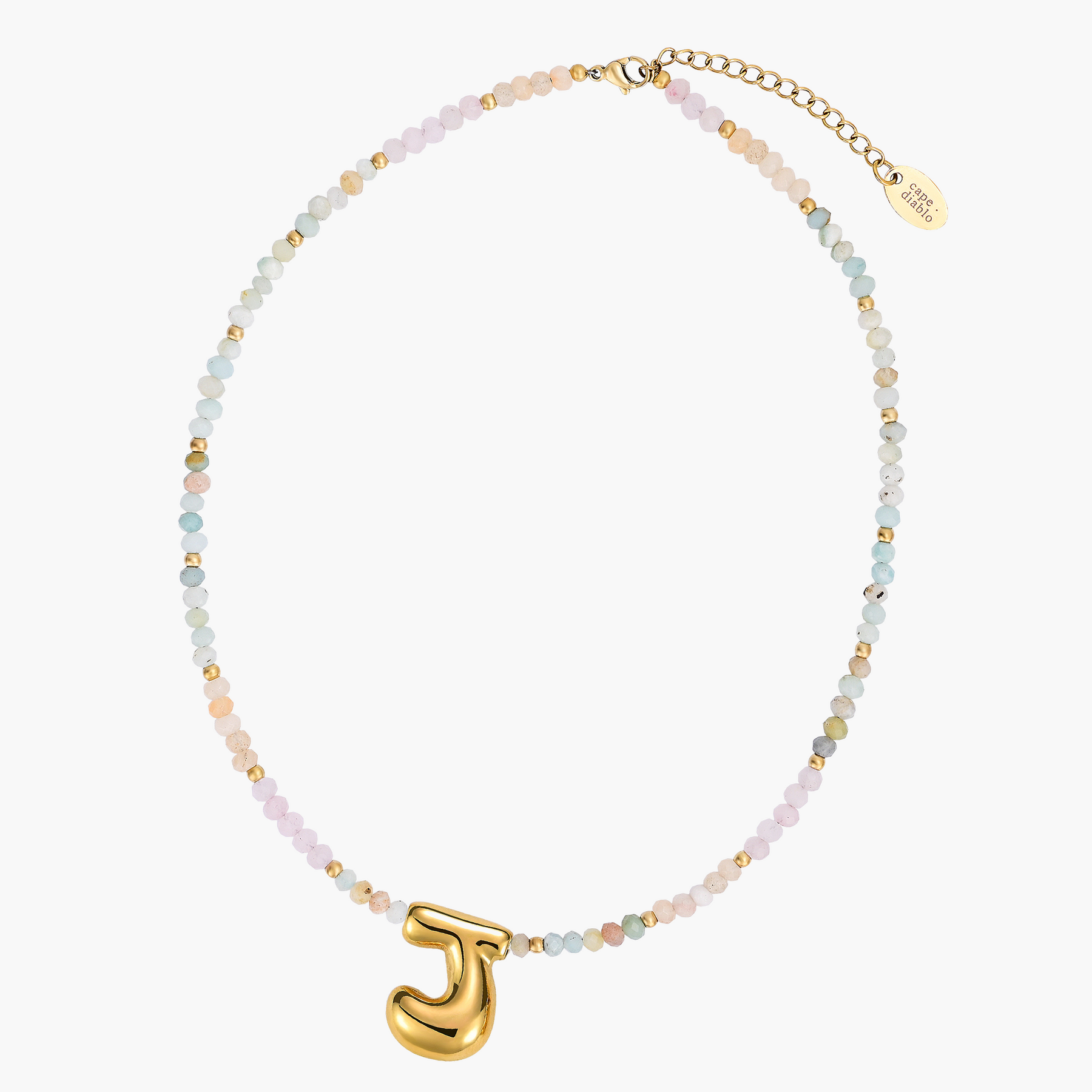 Collier Initial en Bulles Pastel