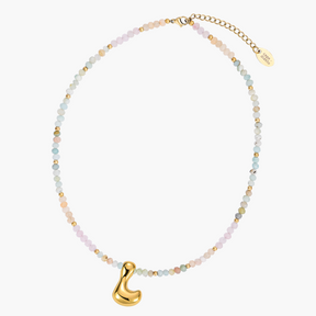 Collier Initial en Bulles Pastel