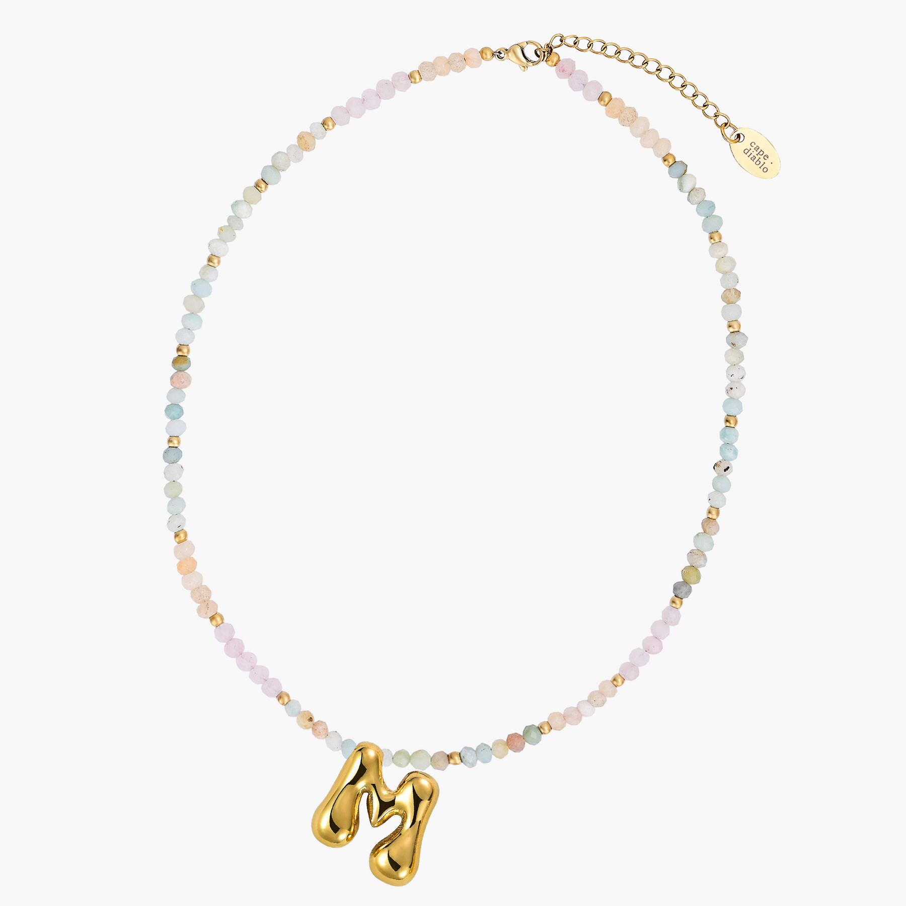Collier Initial en Bulles Pastel