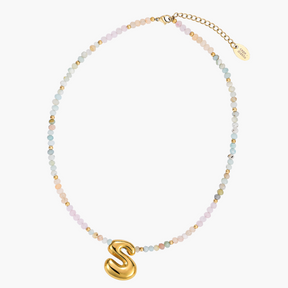 Collier Initial en Bulles Pastel