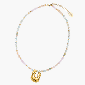 Collier Initial en Bulles Pastel