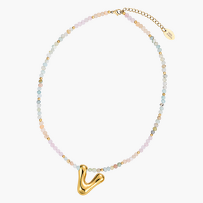 Collier Initial en Bulles Pastel