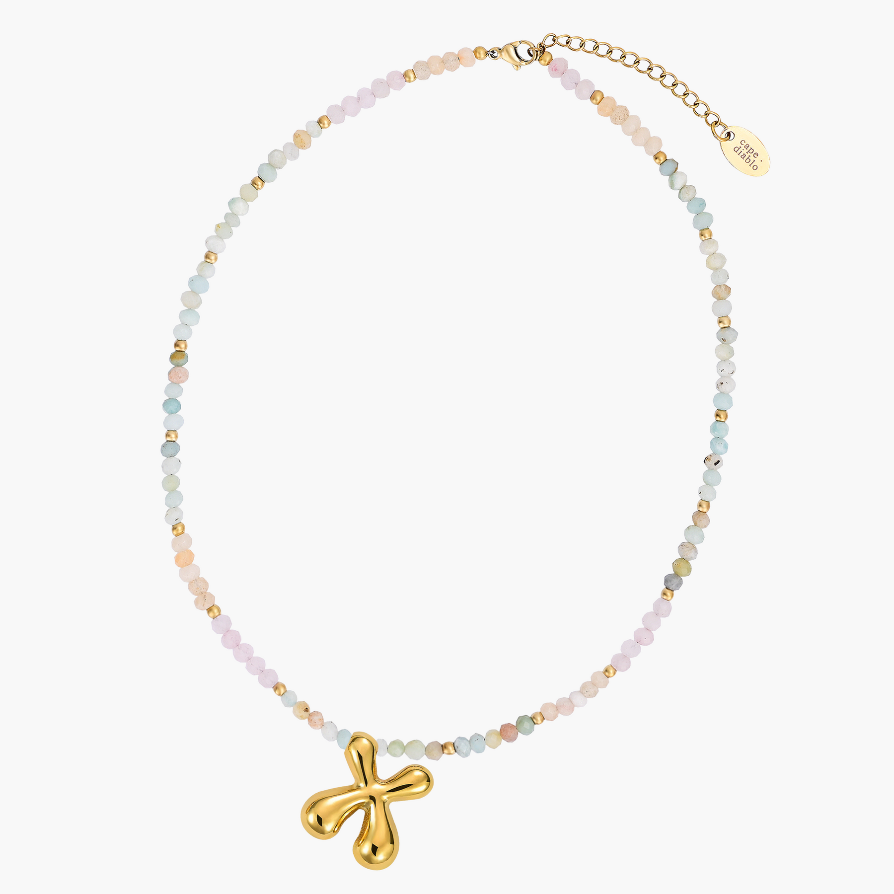 Collier Initial en Bulles Pastel