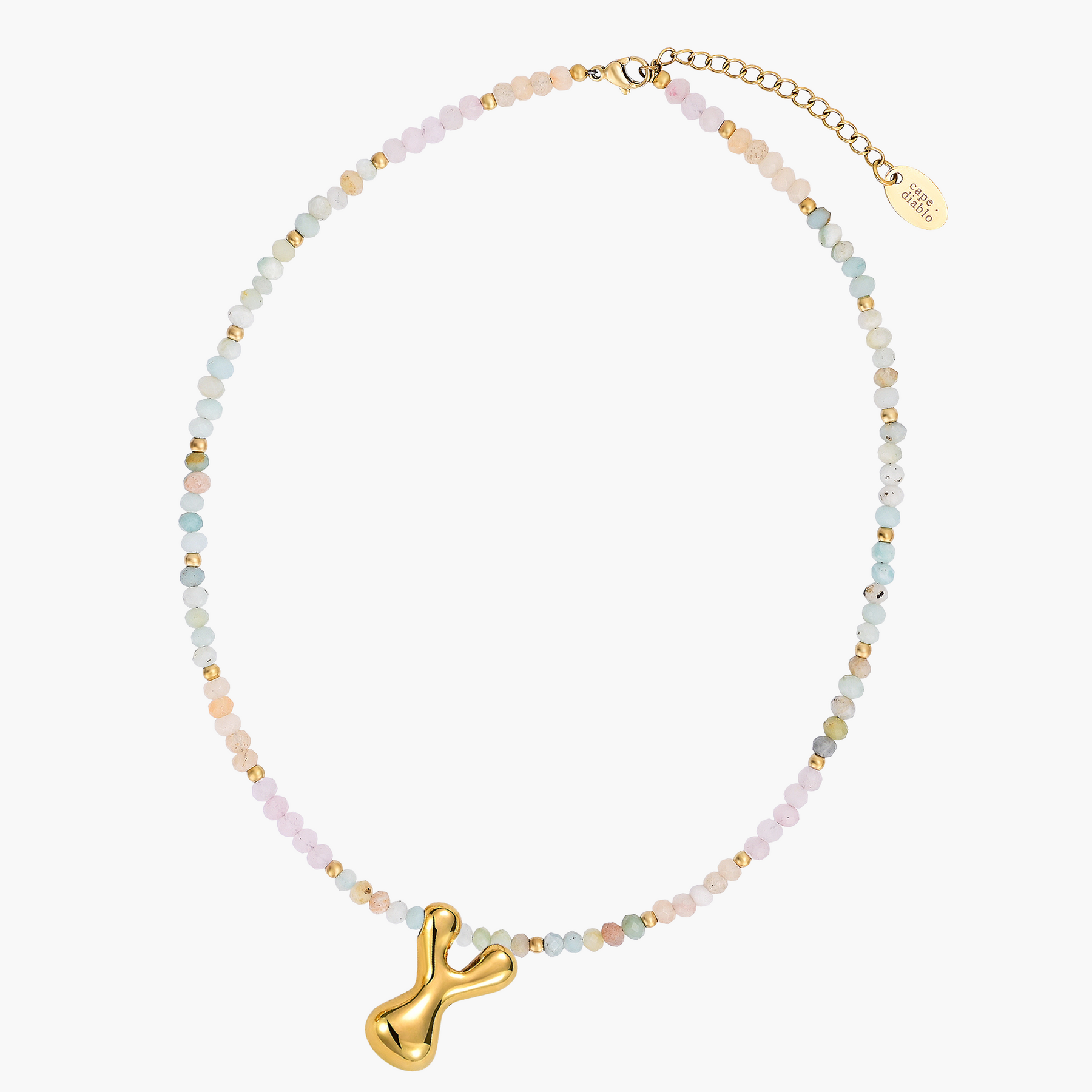 Collier Initial en Bulles Pastel