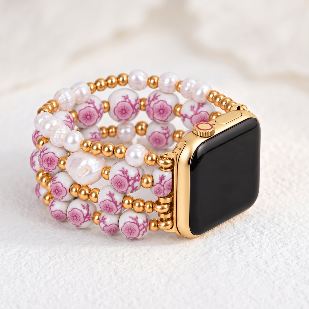 Bracelet Apple Watch Porcelain Garden Cherry Blossom