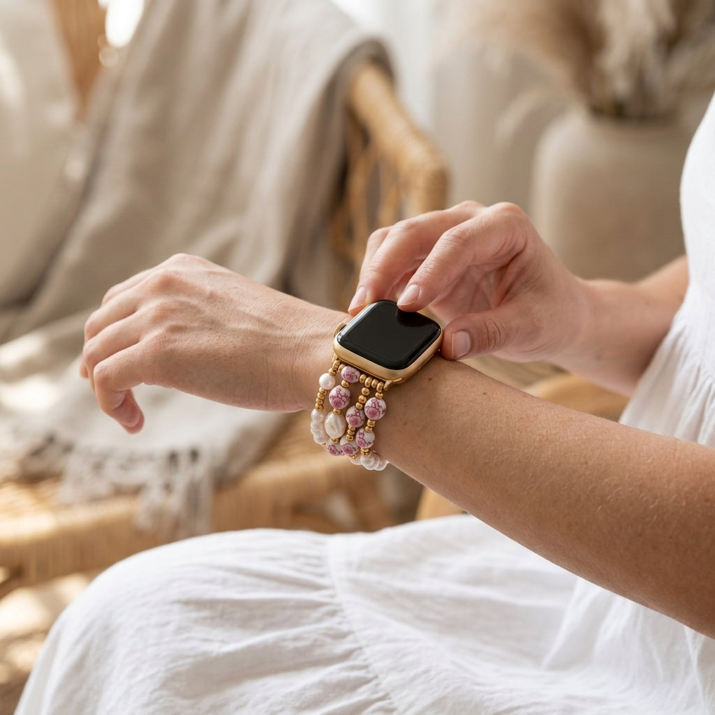 Bracelet Apple Watch Porcelain Garden Cherry Blossom