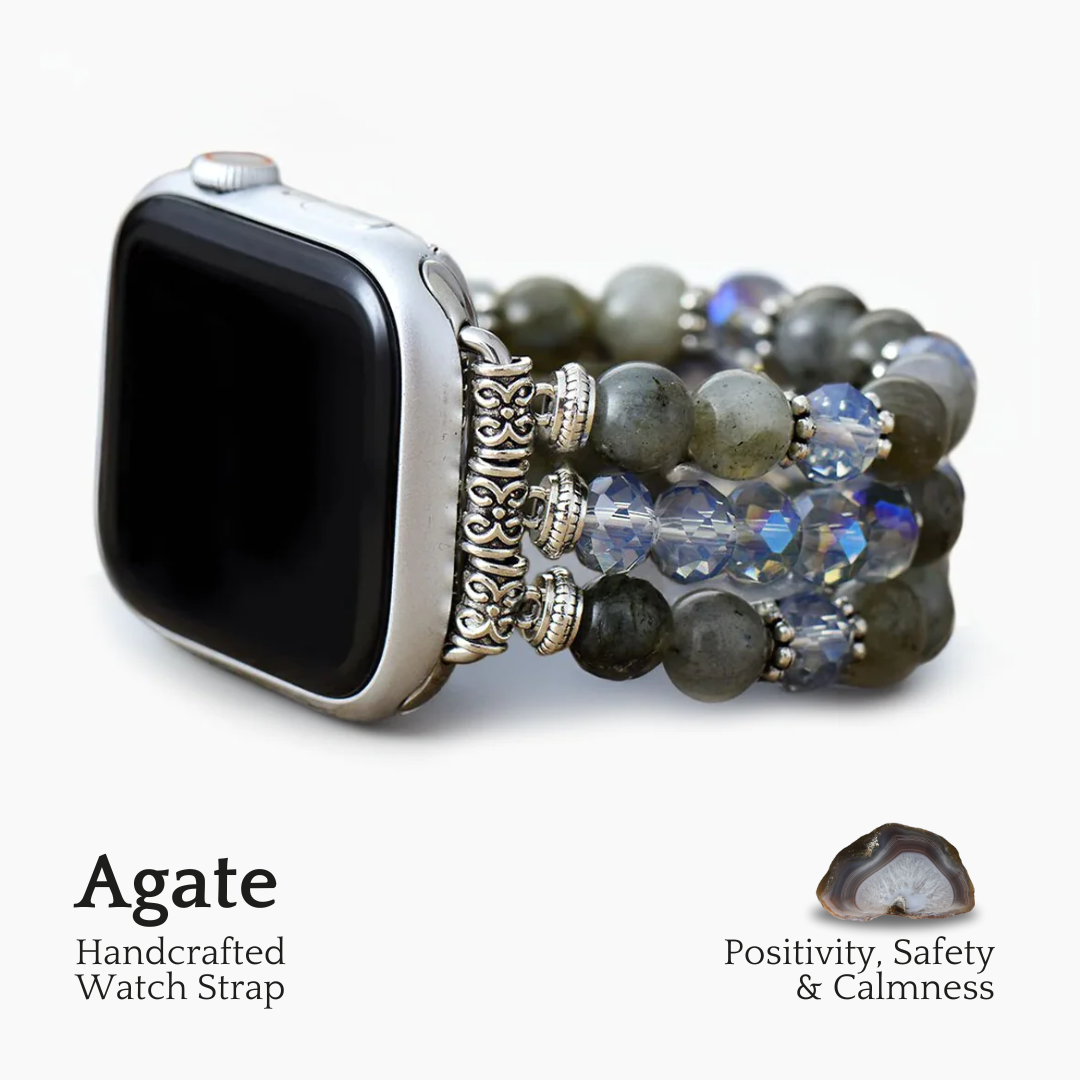 Apple Watch extensible en cristal d'agate