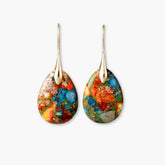 Boucles d'oreilles en goutte d'essence de jaspe