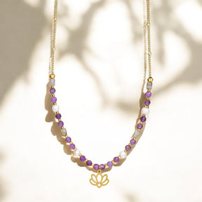 Collier Lotus Améthyste