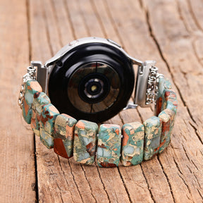 Bracelet extensible en jaspe tibétain Earth pour Apple Watch