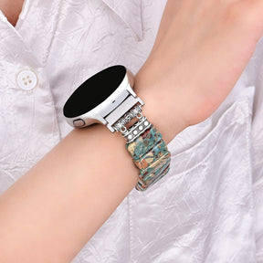 Bracelet extensible en jaspe tibétain Earth pour Apple Watch