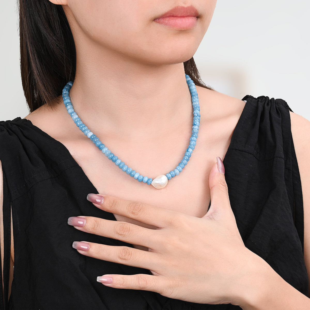 Collier de perles Jade Blossom