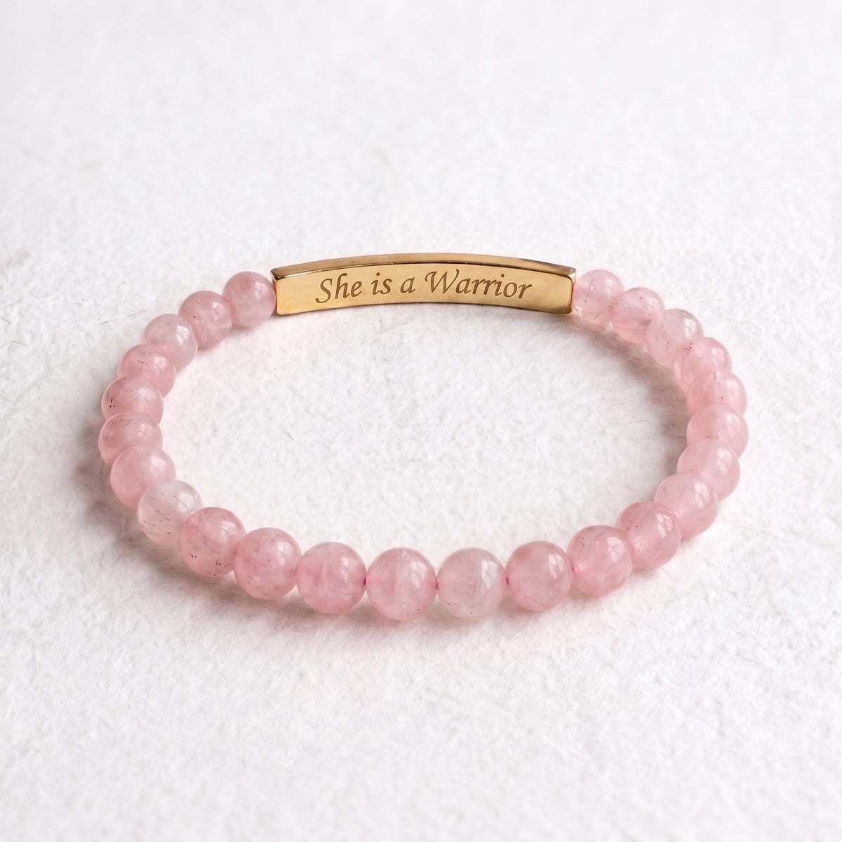 Bracelet du Mois de sensibilisation au cancer du sein – Elle est une guerrière