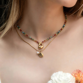 Collier Initial en Bulles Pastel