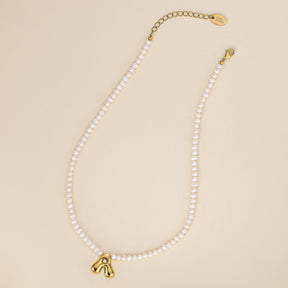 Collier Initial en Perles Bulles