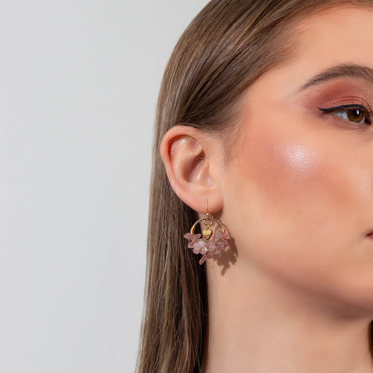 Boucles d'oreilles Pierres d'Amour Saint Valentin