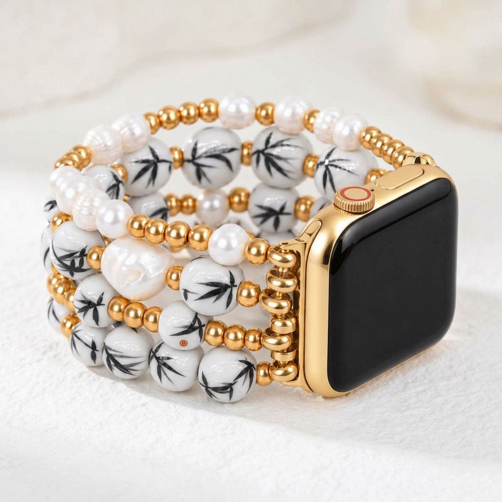Bracelet Apple Watch Porcelain Garden Bamboo Mist