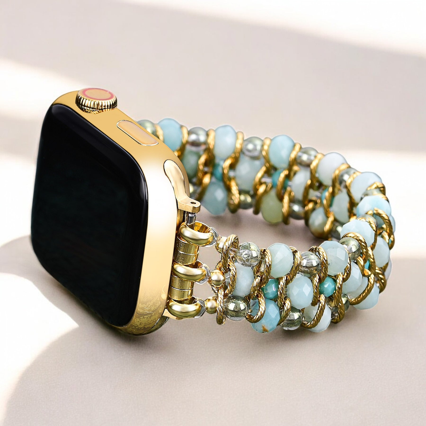 Bracelet tressé Apple Watch en amazonite Dream