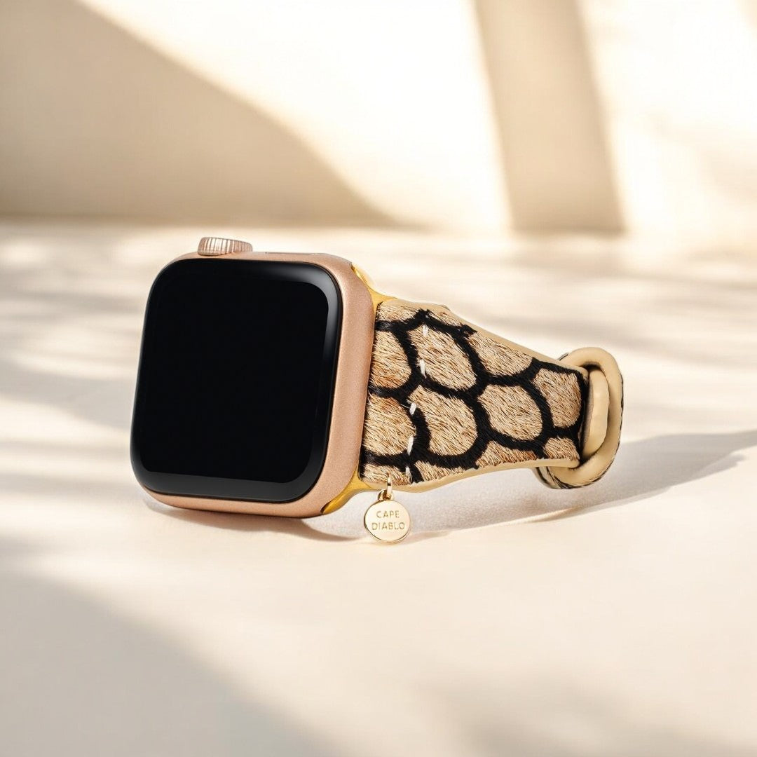 Bracelet Apple Watch en cuir Midnight Scales