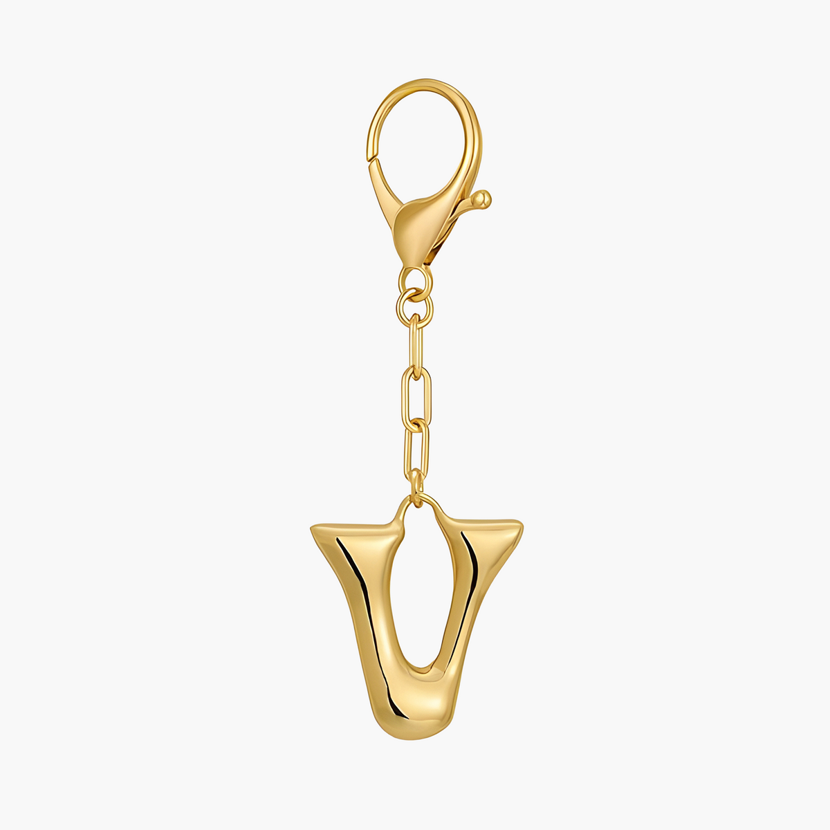 Porte-clés initial lettre bulle et charme de sac