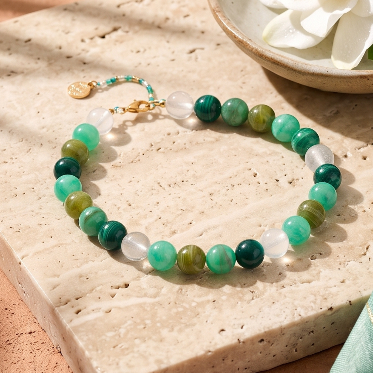Collier épais à perles bleu sarcelle