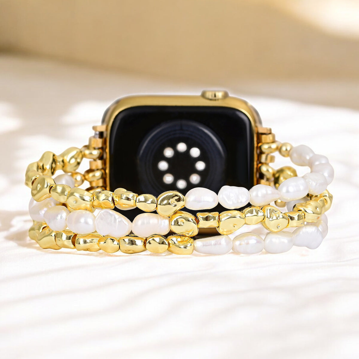 Bracelet extensible Golden Pearl pour Apple Watch