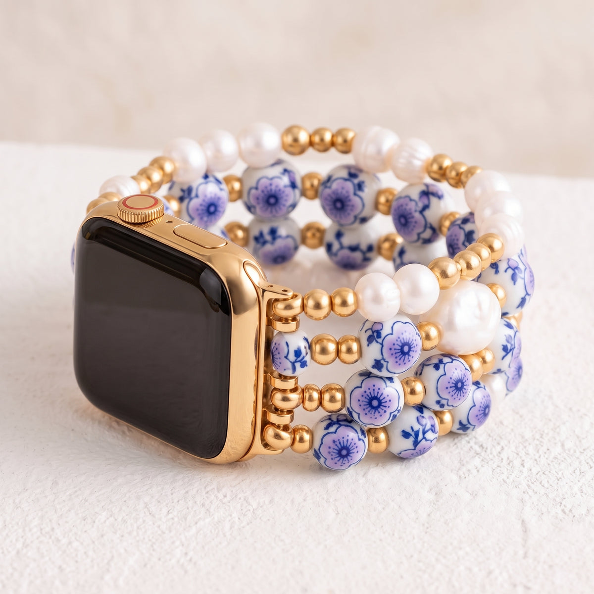 Bracelet Apple Watch Porcelain Garden Lavender Bloom