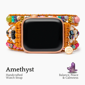 Bracelet Apple Watch de protection en améthyste de guérison