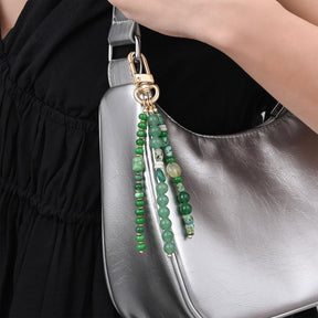 Porte-clés d'harmonie en aventurine verte