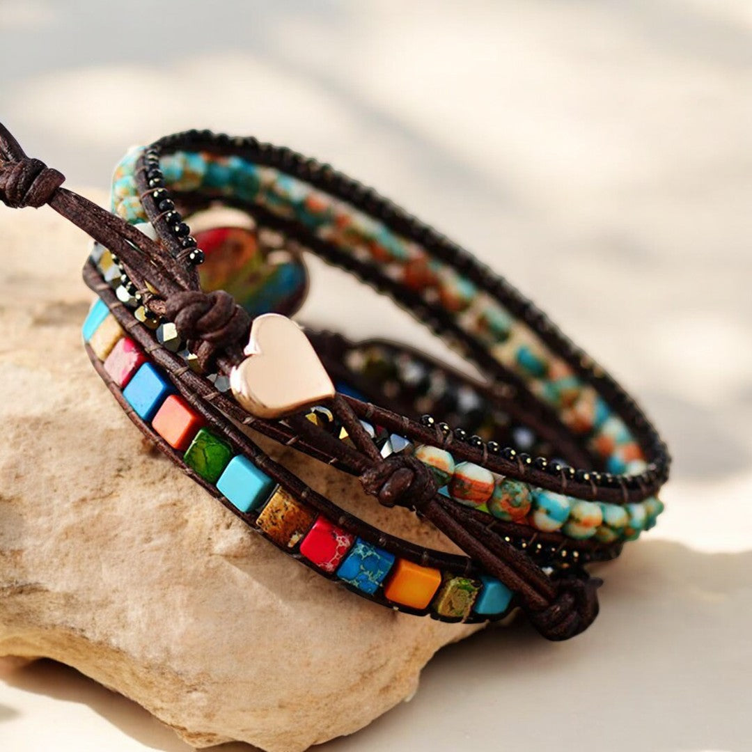Bracelet enveloppant de protection Chakra Moonlight