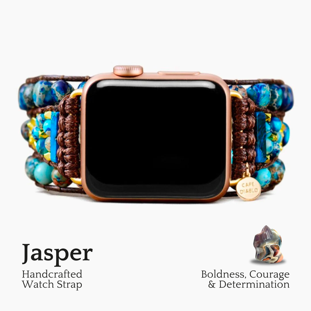 Bracelet de montre Apple Jasper bleu gracieux