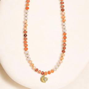 Collier en jade éclat du coucher de soleil