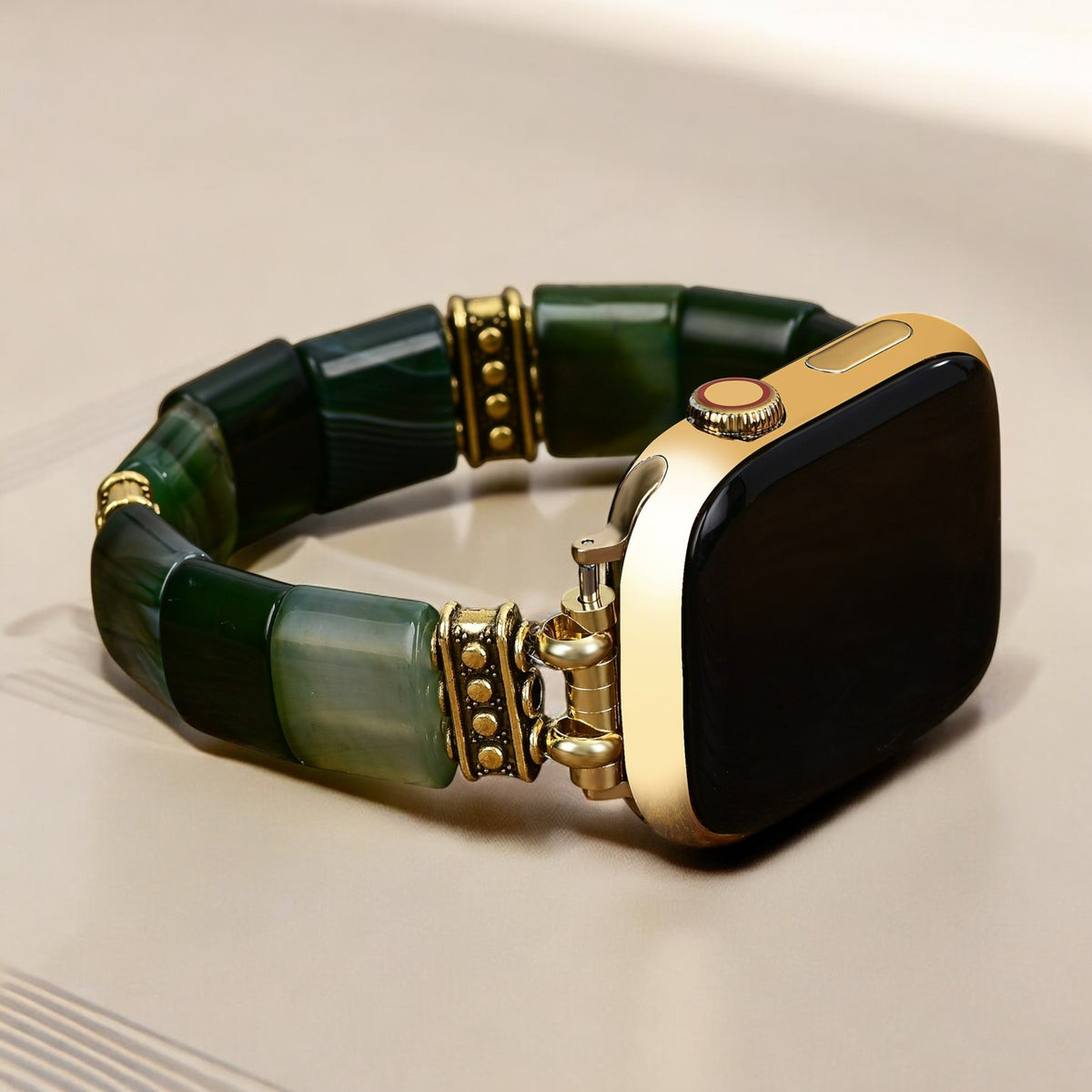 Bracelet extensible en agate sérénité éternelle Apple Watch