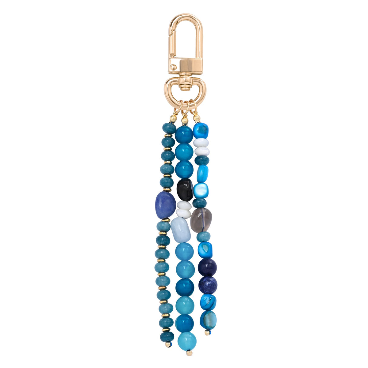 Charm de sac Harmonie en Agate Bleue