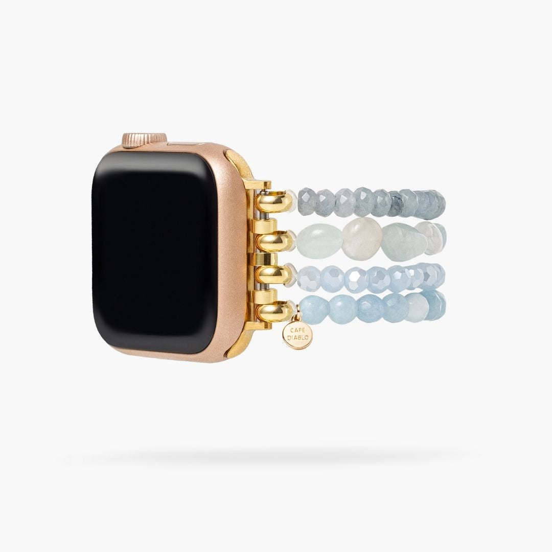 Bracelet Apple Watch Serenity Jade aigue-marine