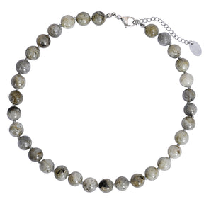 Collier ras-du-cou en labradorite mystique