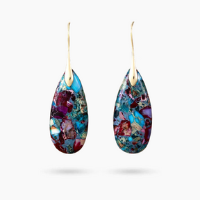 Boucles d'oreilles pendantes en jaspe Mystic Depths