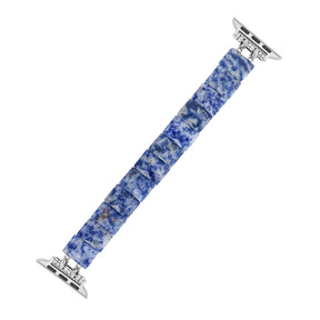 Bracelet extensible en sodalite bleu horizon pour Apple Watch
