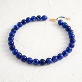 Collier épais à perles bleues