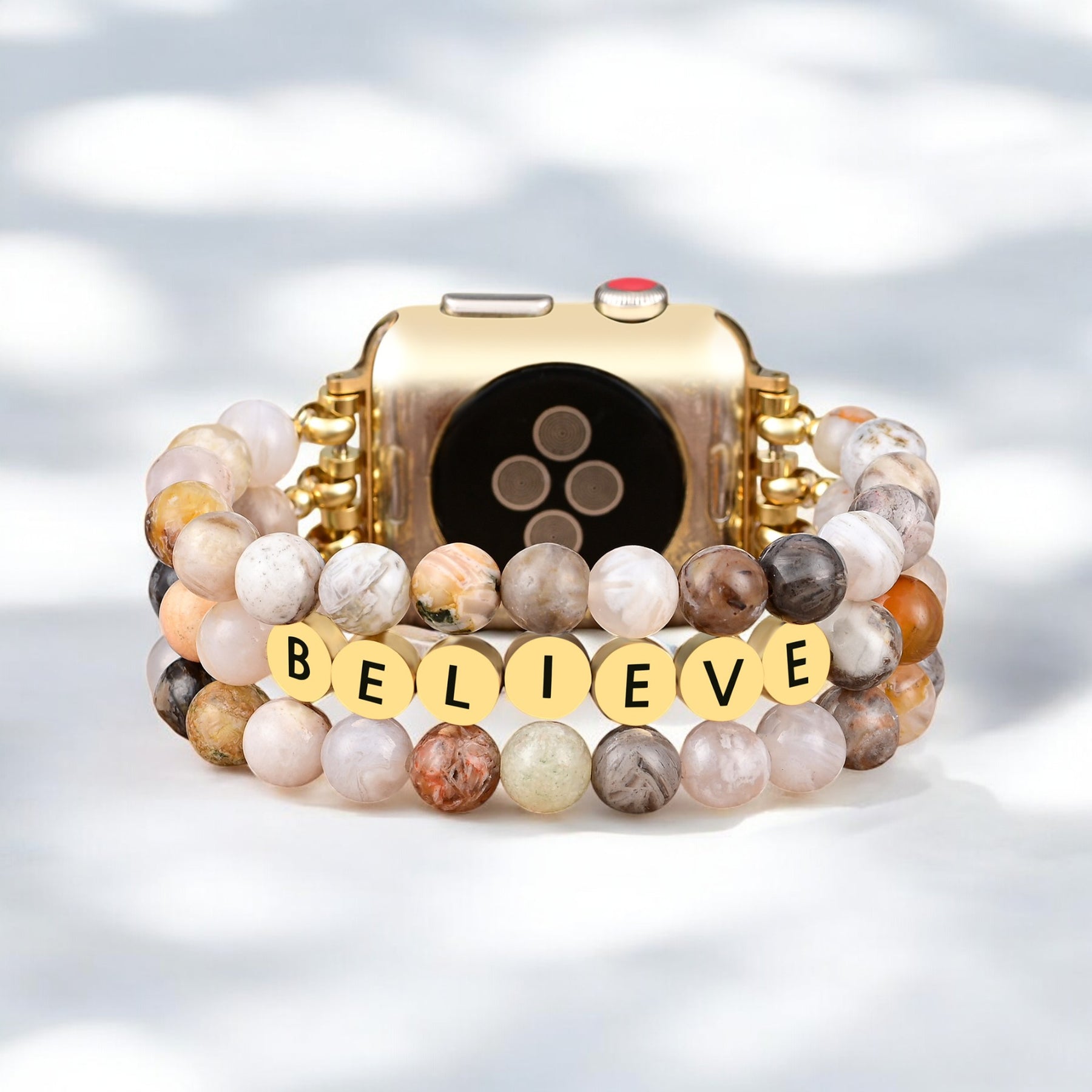 Bracelet Agate Believe Inspiration Apple Watch