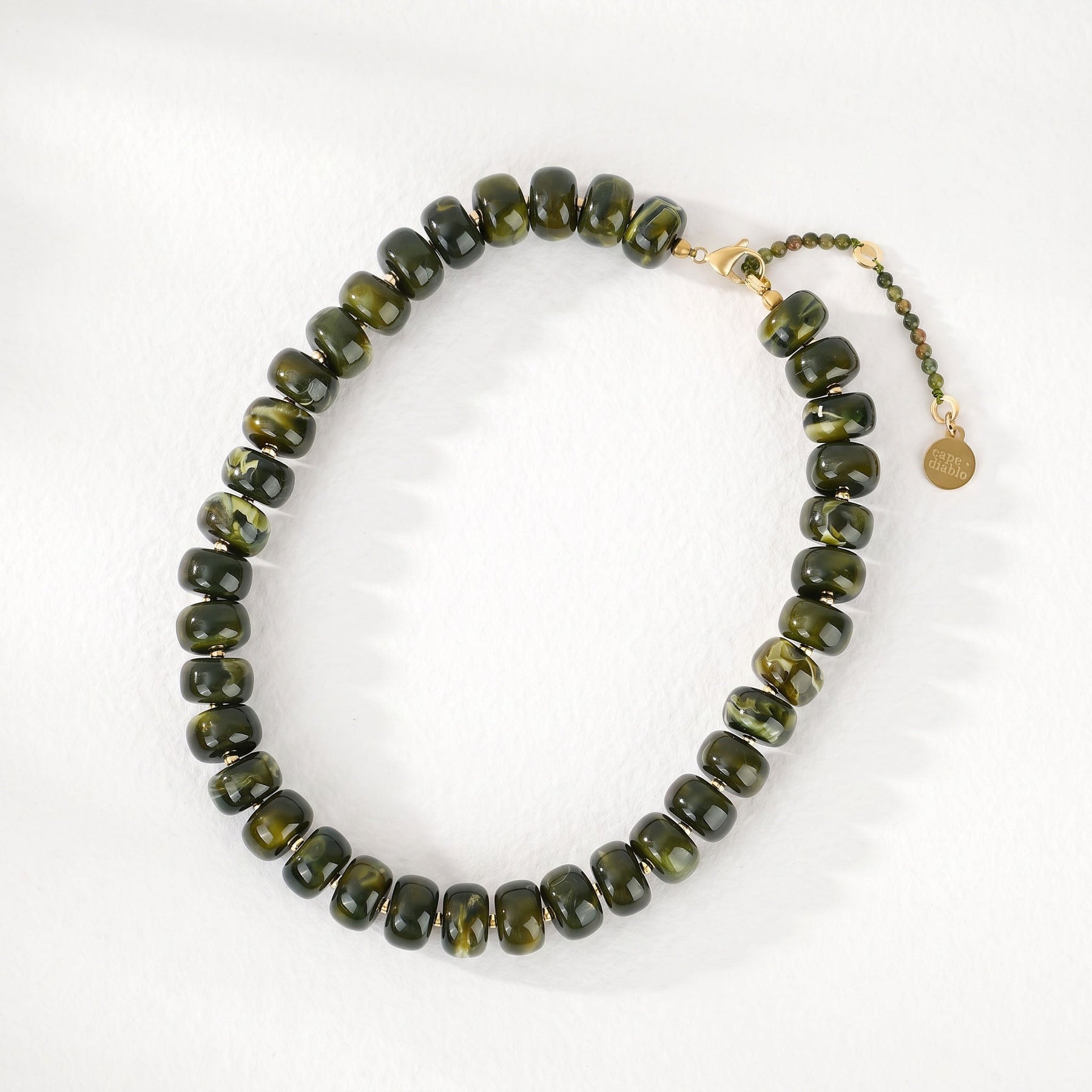 Collier épais vert lueur forestière