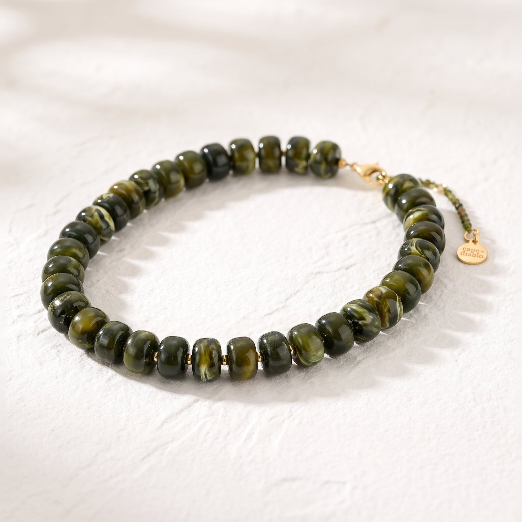 Collier épais vert lueur forestière