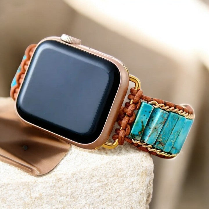 Bracelet Apple Watch en protection turquoise native