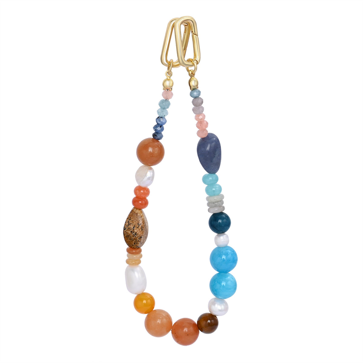 Charm de sac Harmonie en aventurine bleue