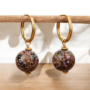 Boucles d'oreilles créoles Cosmic Bloom Speckle Orb