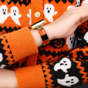 Bracelet Apple Watch Halloween Rayures Hantées